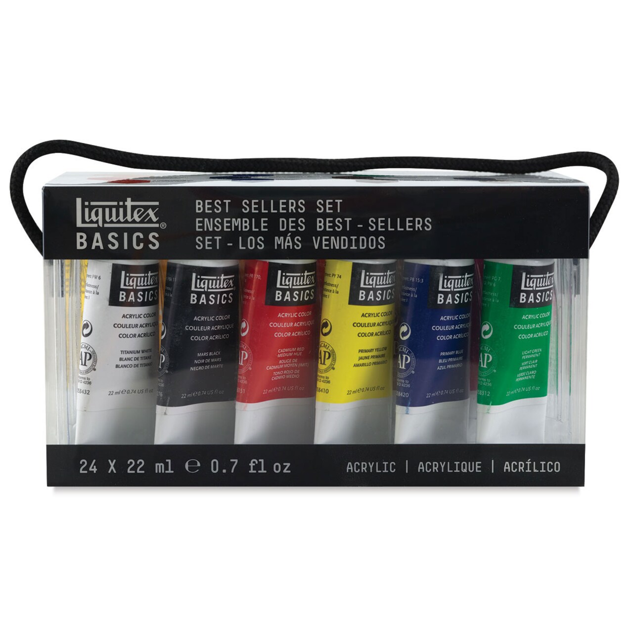 Liquitex Basics Acrylic Paints - Set of 24, Best Sellers, 22 ml
